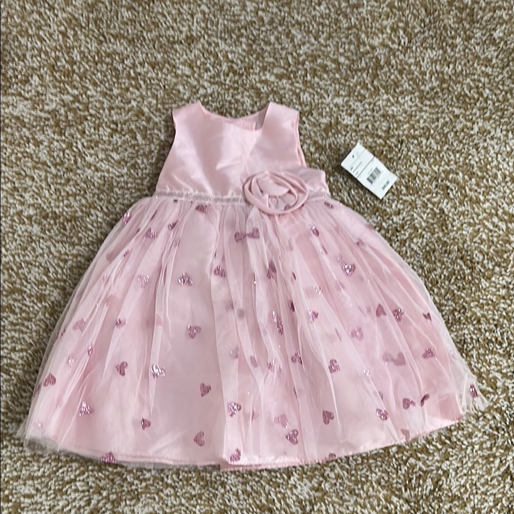 Marmellata Pink Heart Formal Kids Dress